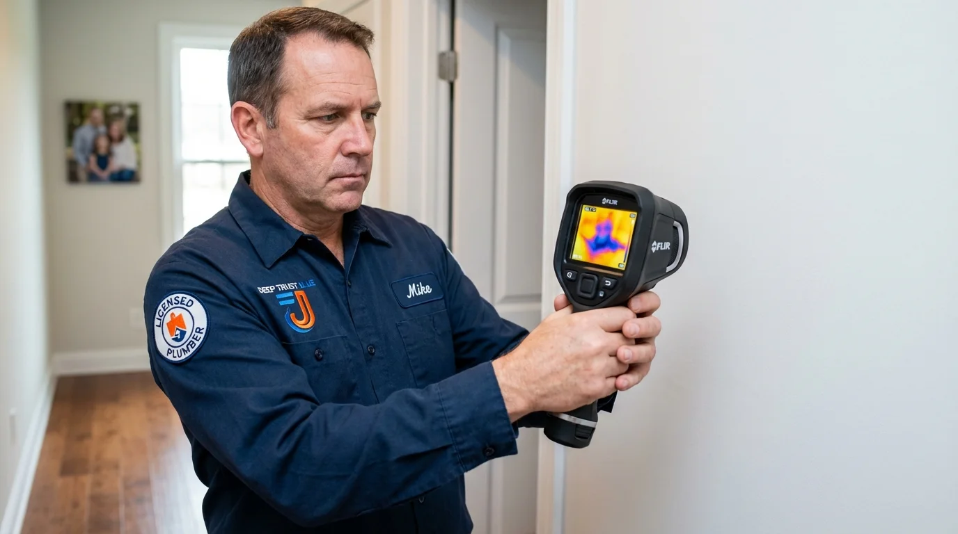 Thermal imaging leak detection by Johns Plumbing LLC in Denison